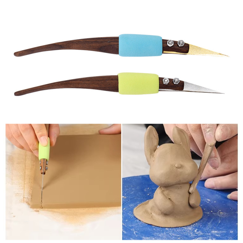 Art Craft Knife - Pottery Sculpting Knife Walnut Handle Swallow