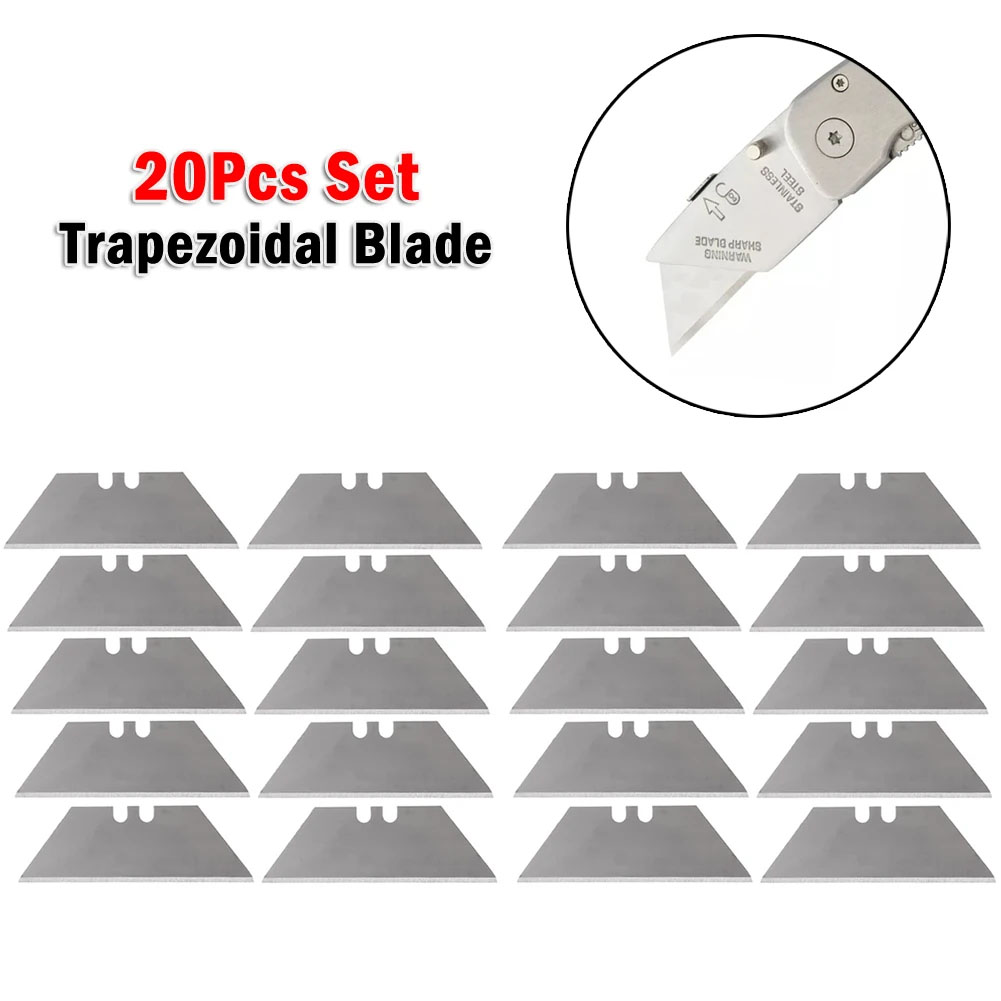 Art Craft Knife - 20Pcs Trapezoidal Blade Replacement Blade Carbon