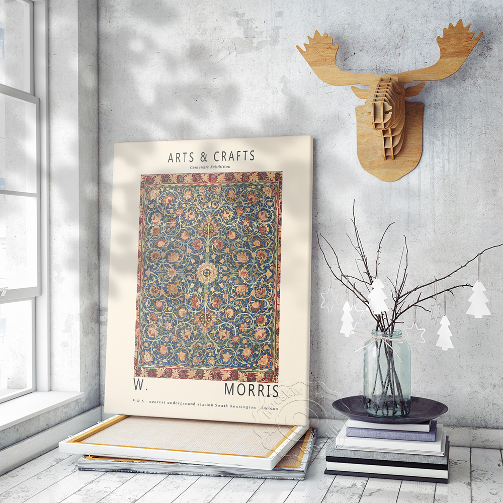 Art Craft Museum - William Morris Centenary Exhibition Poster, Retro