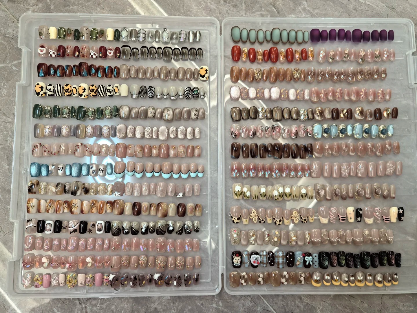 Art Craft Book - 1Box Fake Nail Organizer Holder Transparent