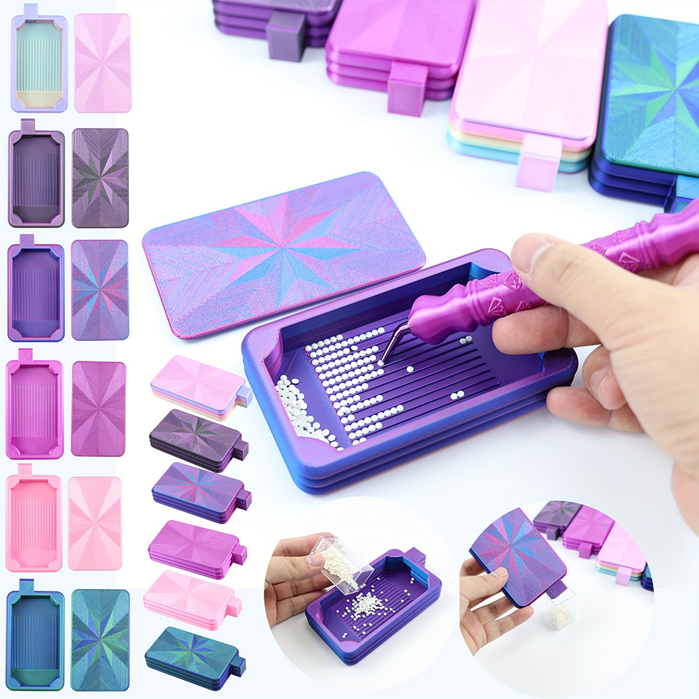 Box Art And Craft - Gradient Color Diamond Art Tray With