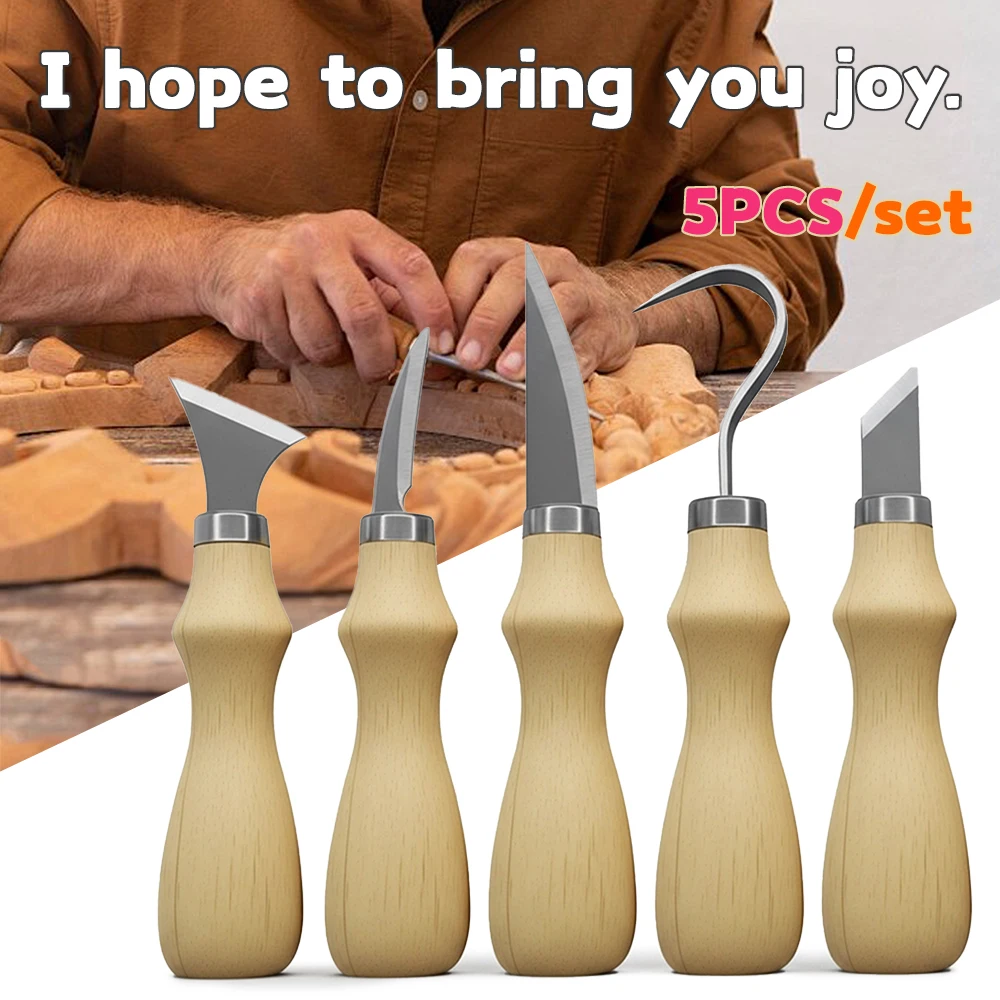5Pcs Wood Carving Tools Set,Cu – Art Craft Knife recenzja i cena
