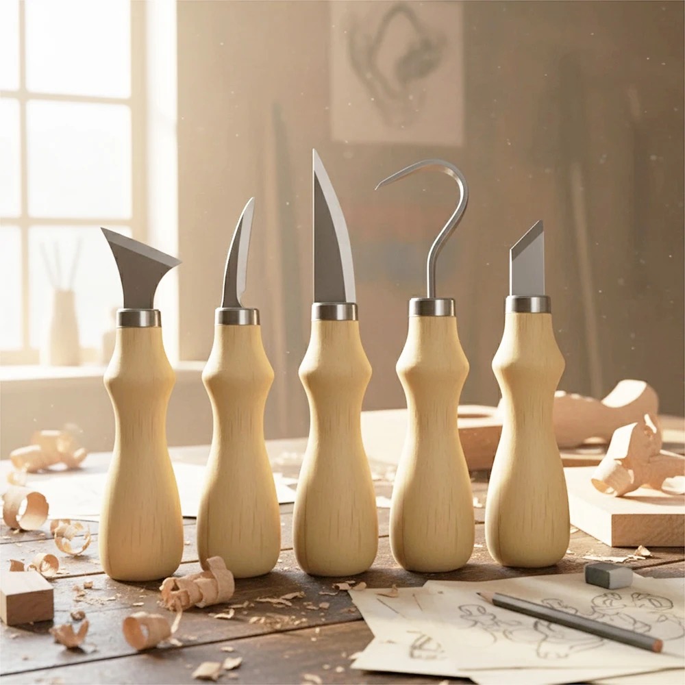 5Pcs Wood Carving Tools Set,Cu – Art Craft Knife recenzja i cena