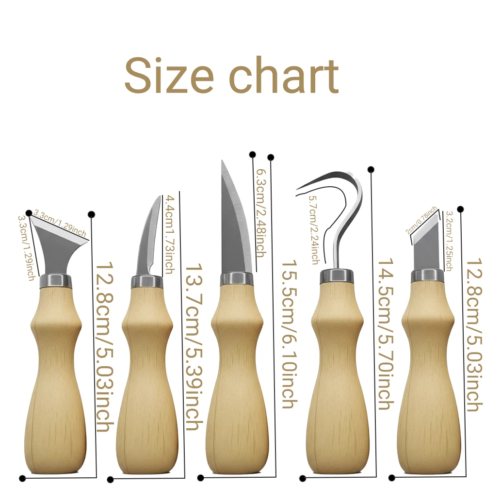 5Pcs Wood Carving Tools Set,Cu – Art Craft Knife recenzja i cena