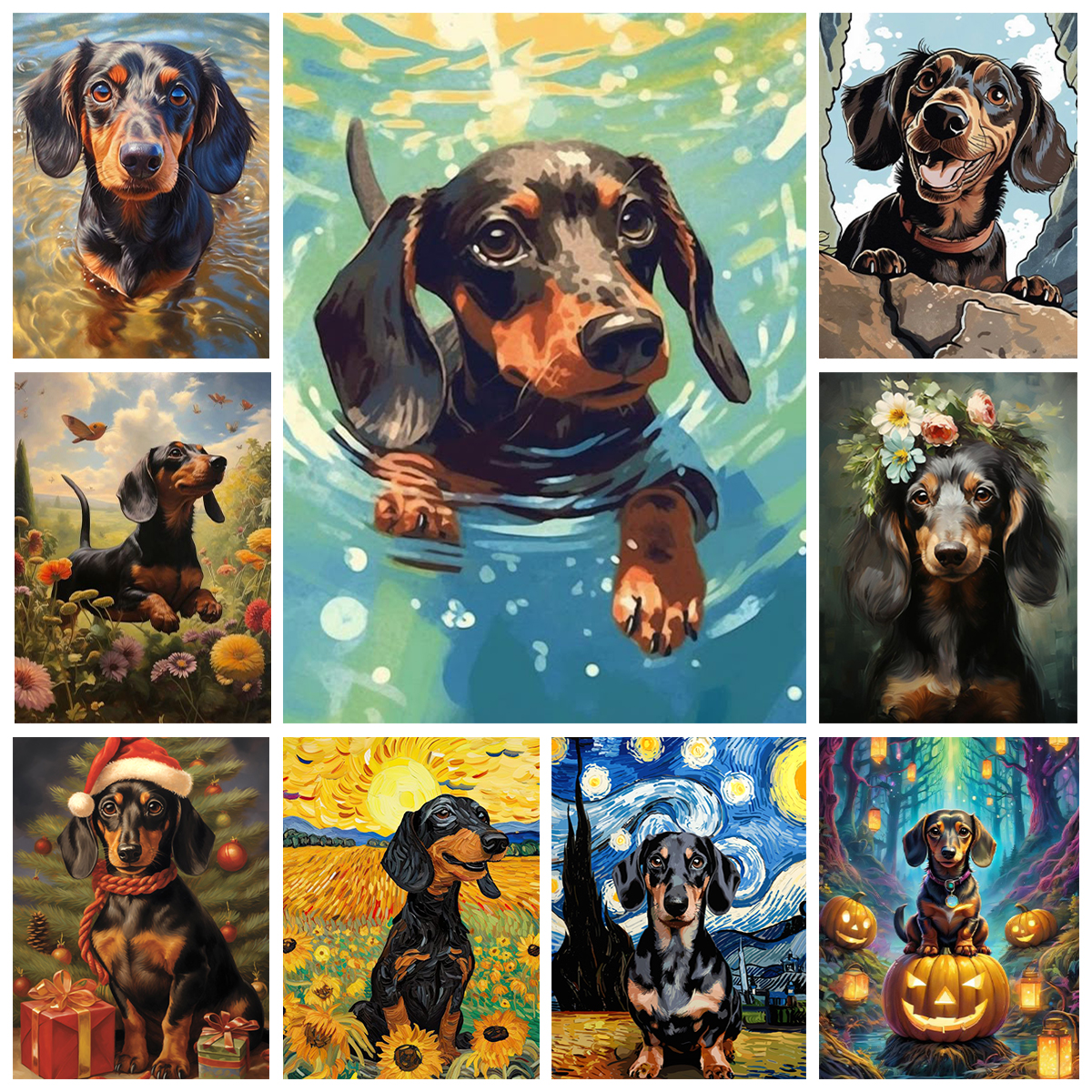 Dachshund DIY Digital Oil Pain – Art Craft Simple recenzja i cena