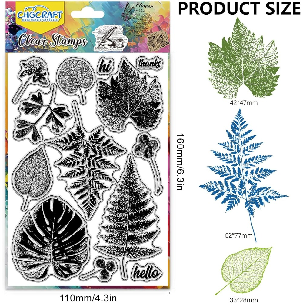 Leaves Veins Stains Clear Stam – Rubber Stamp Blank recenzja i cena