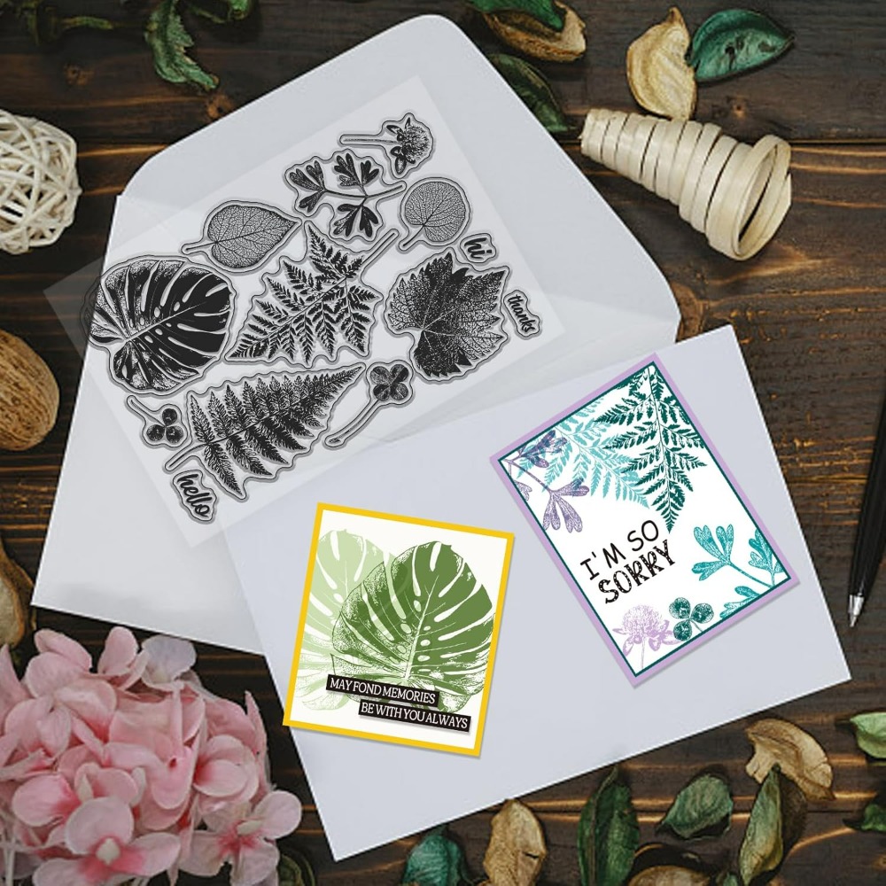 Leaves Veins Stains Clear Stam – Rubber Stamp Blank recenzja i cena