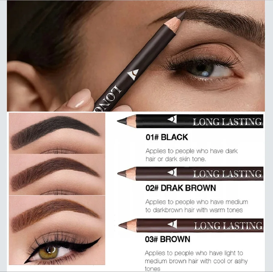 6/12Pcs Eye Brow Pencil Waterp – Colored Pencil Professional recenzja i cena
