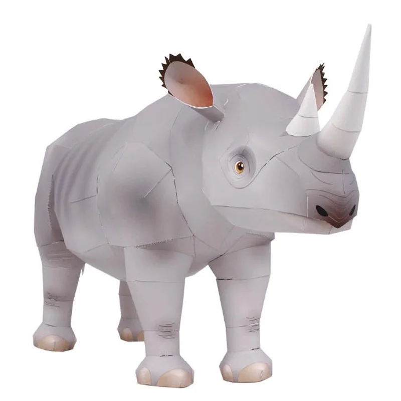 Rhinoceros Hook-lipped Handmad – Art Craft With Cardboard recenzja i cena