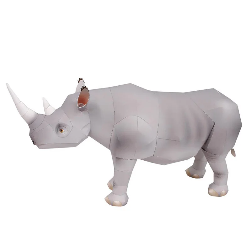 Rhinoceros Hook-lipped Handmad – Art Craft With Cardboard recenzja i cena