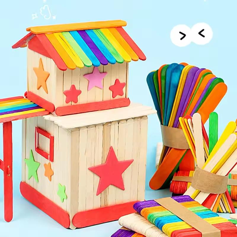 Bulk Colorful Wooden Ice Cream – Art Craft Handmade recenzja i cena
