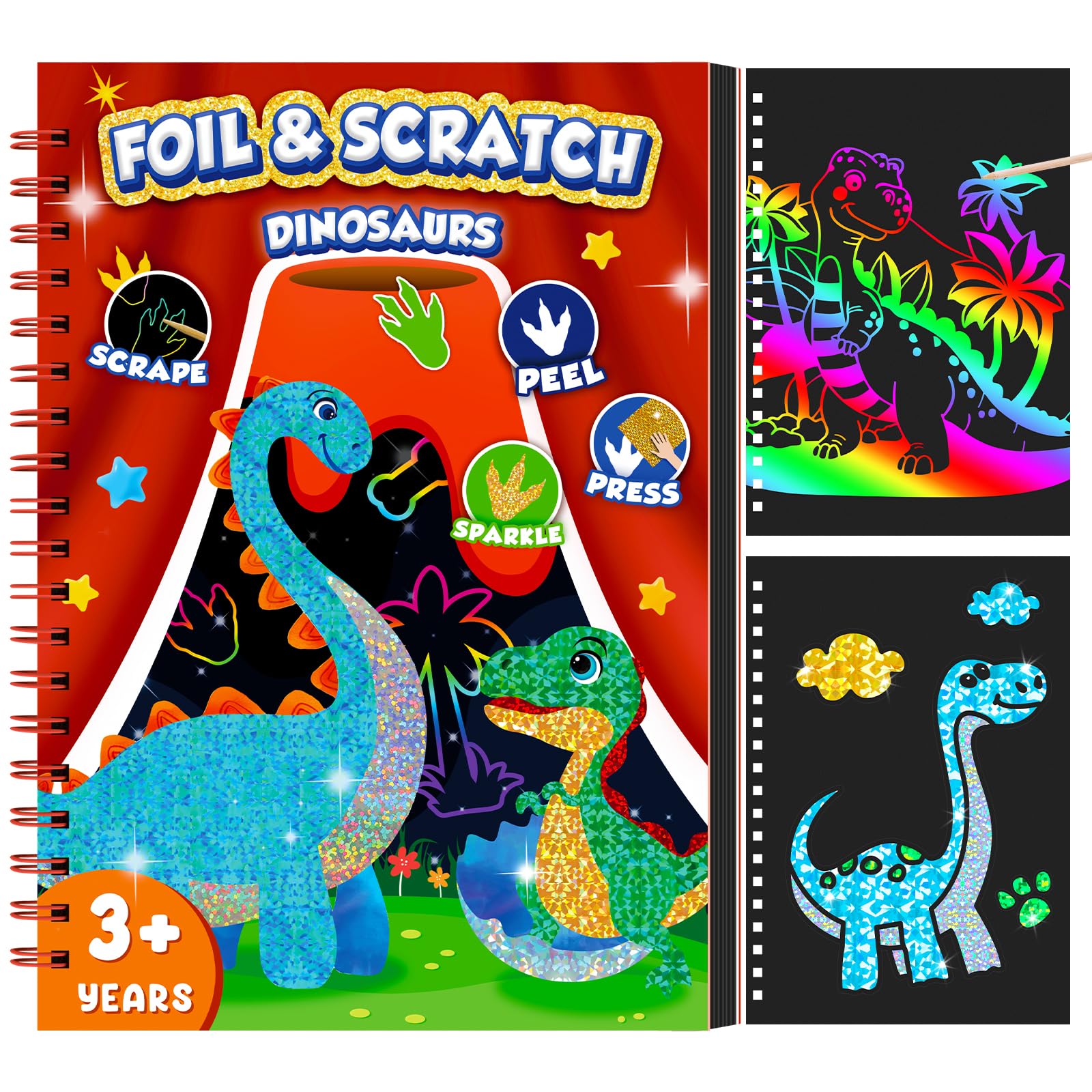 Dinosaur Scratch Art Book for  – Art Craft Book recenzja i cena