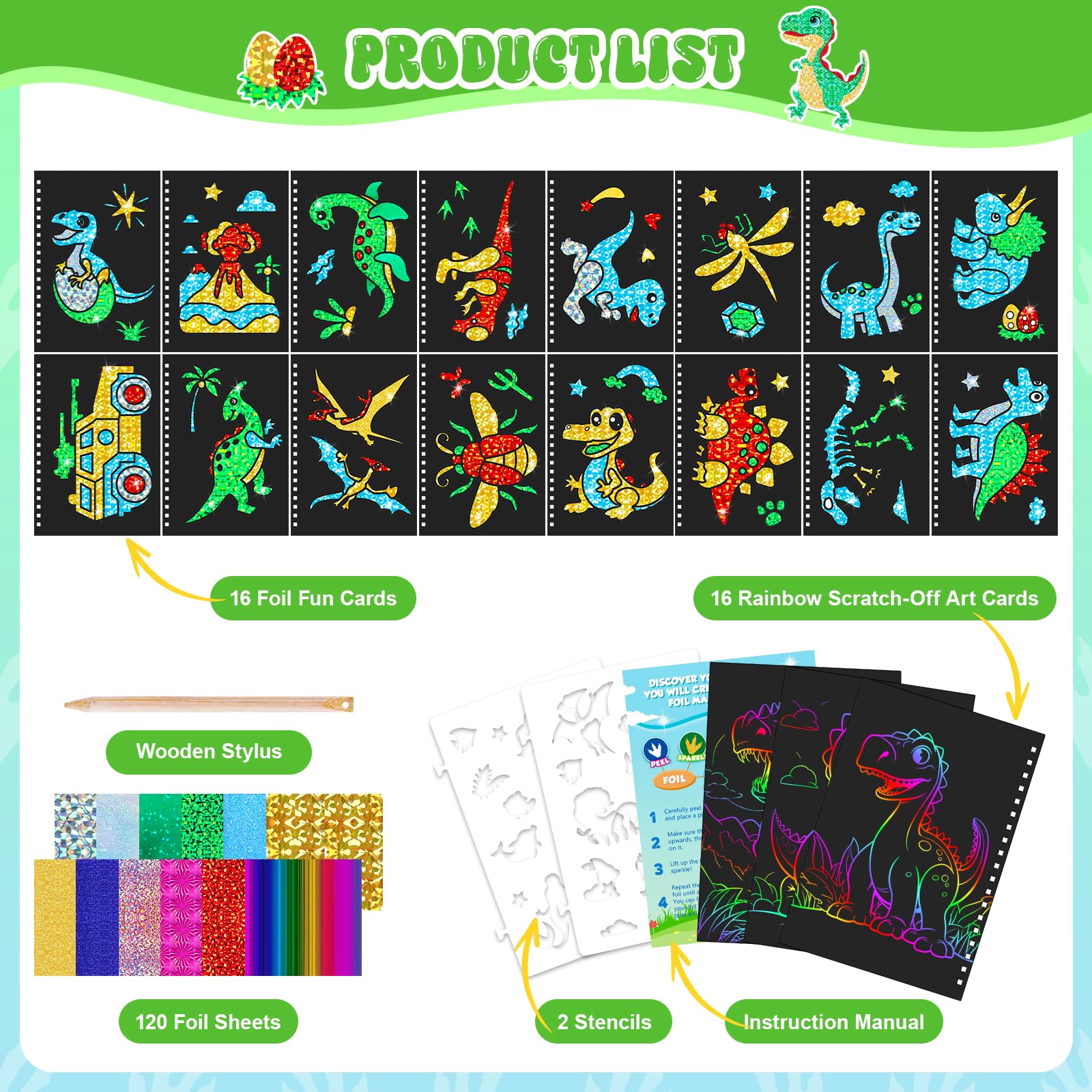 Dinosaur Scratch Art Book for  – Art Craft Book recenzja i cena