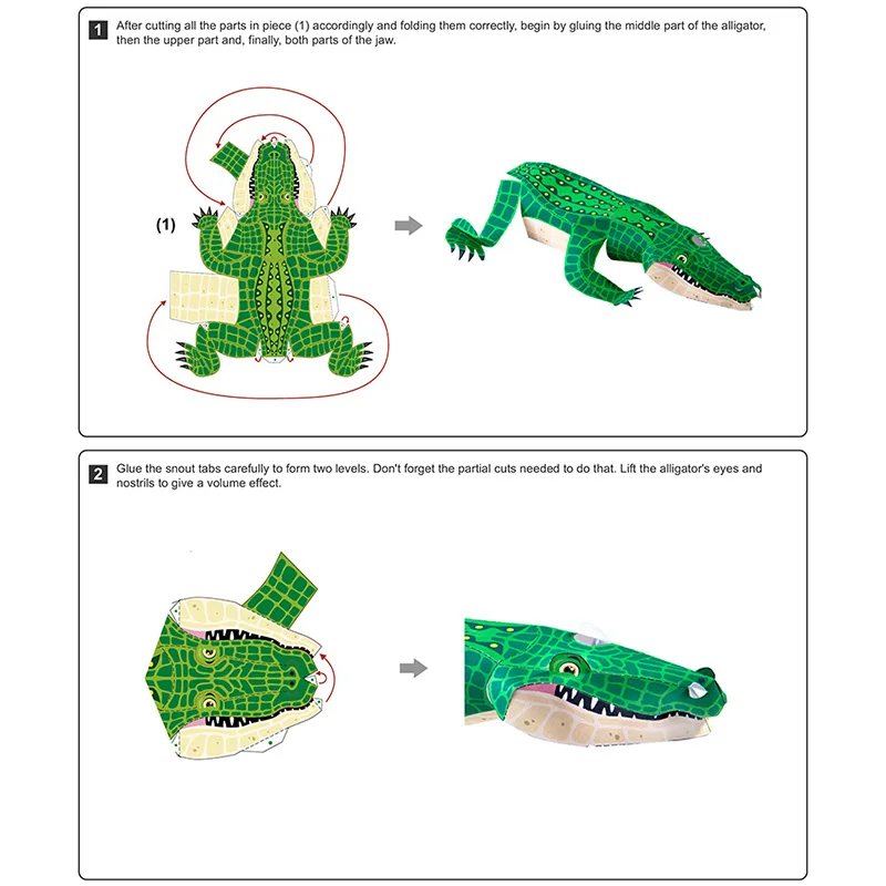 Alligator Crocodile Folding Or – Art Craft With Cardboard recenzja i cena