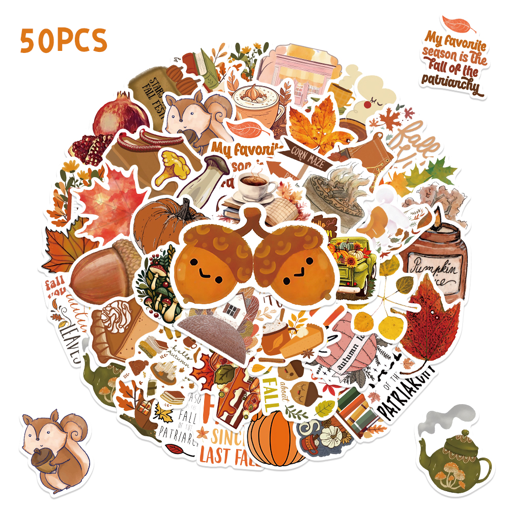 50PCS Cute Autumn Fall Sticker – Art And Craft Autumn recenzja i cena