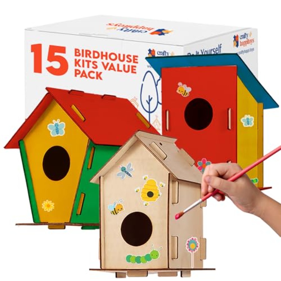 Kit - Unfinished Wood Bird Hou – Art Craft And recenzja i cena