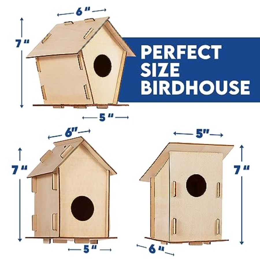 Kit - Unfinished Wood Bird Hou – Art Craft And recenzja i cena