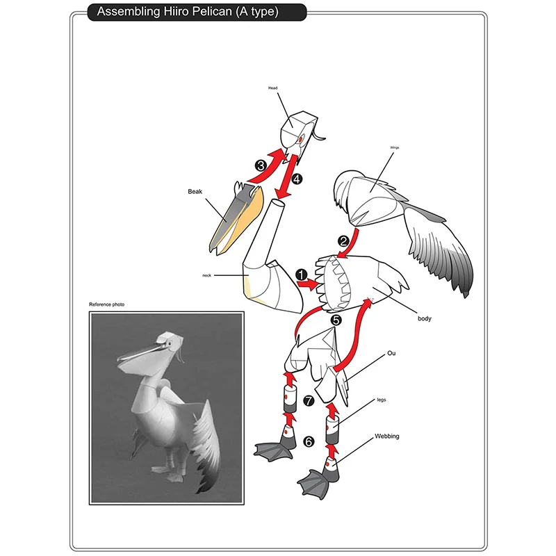 Dalmatian Pelican Origami Art  – Art Craft With Cardboard recenzja i cena