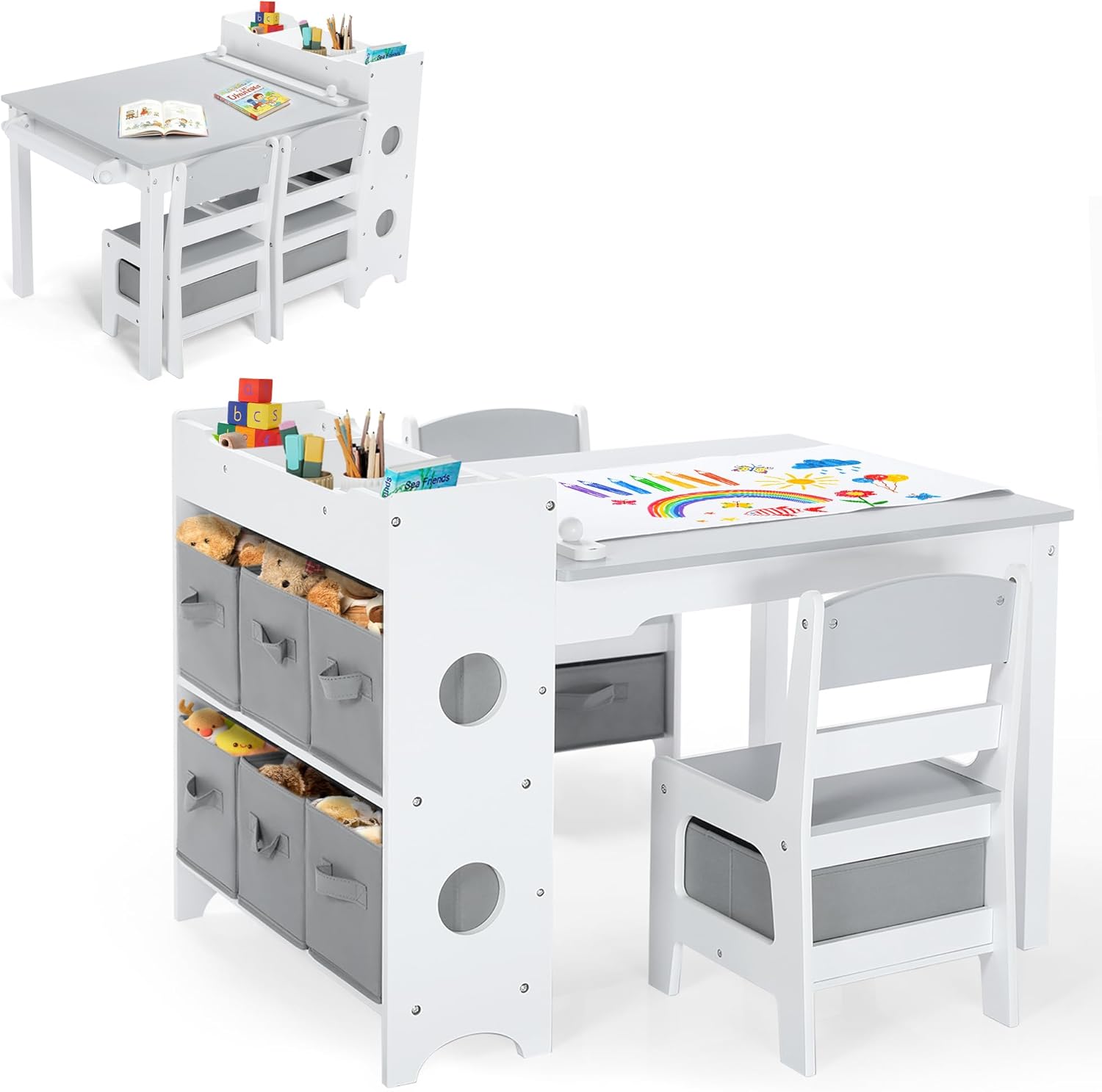 Kids Art Table & Chair Set, Wo – Art And Craft For Nursery recenzja i cena