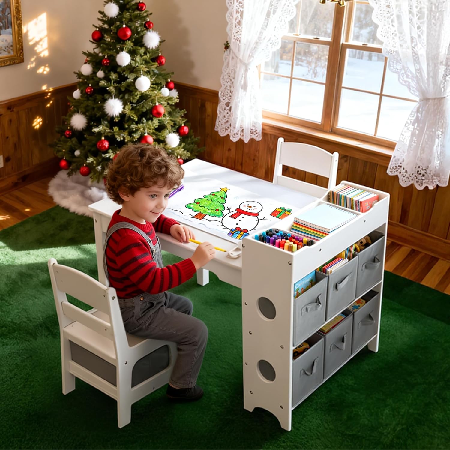 Kids Art Table & Chair Set, Wo – Art And Craft For Nursery recenzja i cena