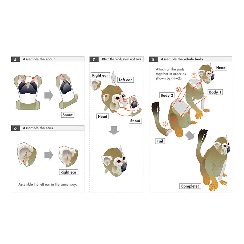 Squirrel Monkey Origami Art Fo – Art Craft With Cardboard recenzja i cena