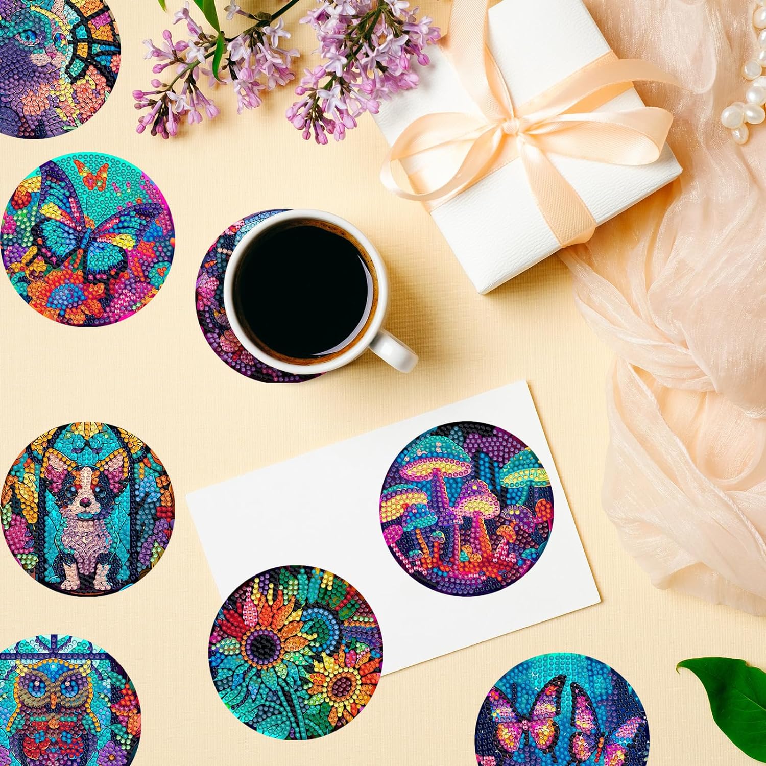 SDOYUNO 8pcs Diamond Art Coast – Art Craft Cup recenzja i cena