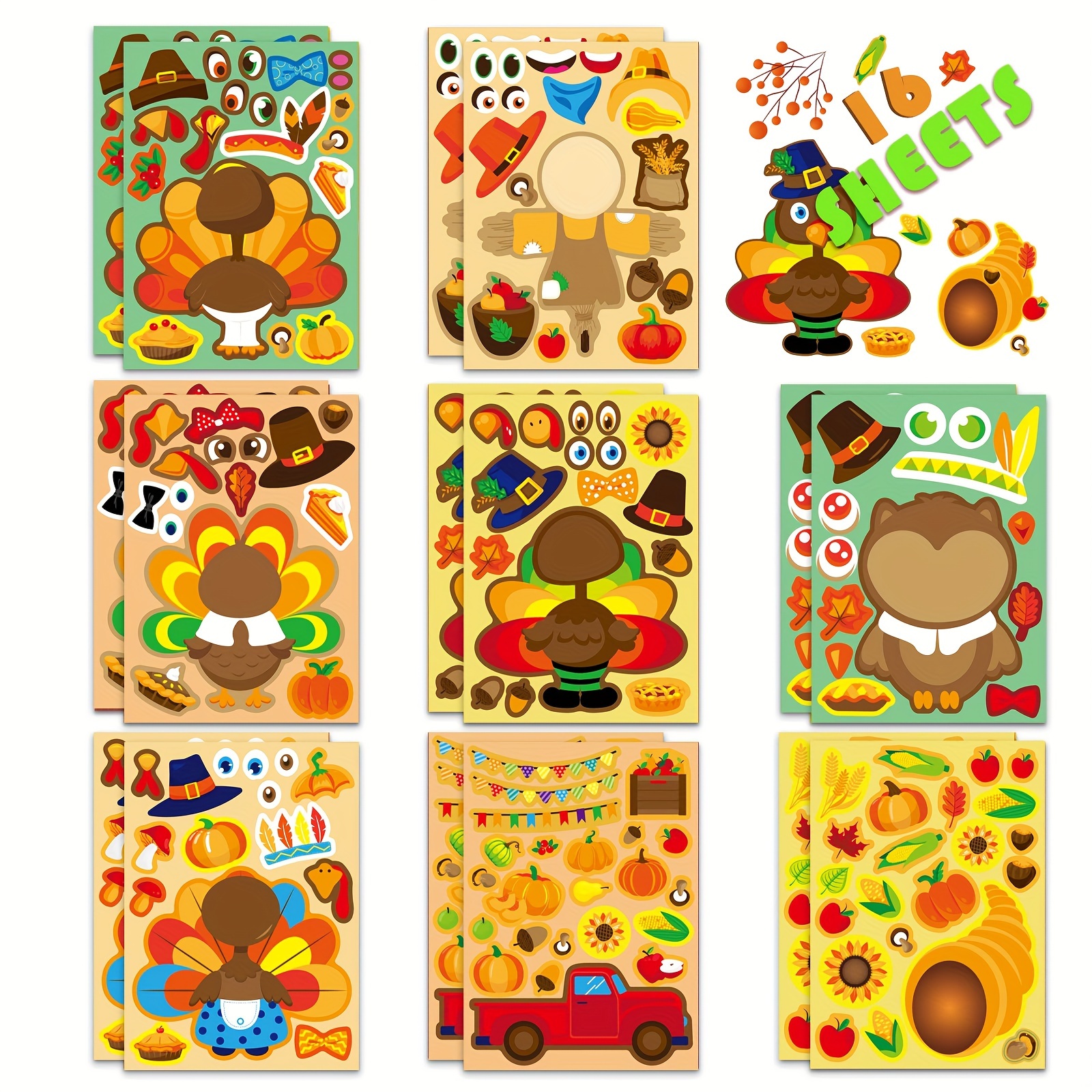 8/16Sheets Thanksgiving Turkey – Art And Craft Autumn recenzja i cena