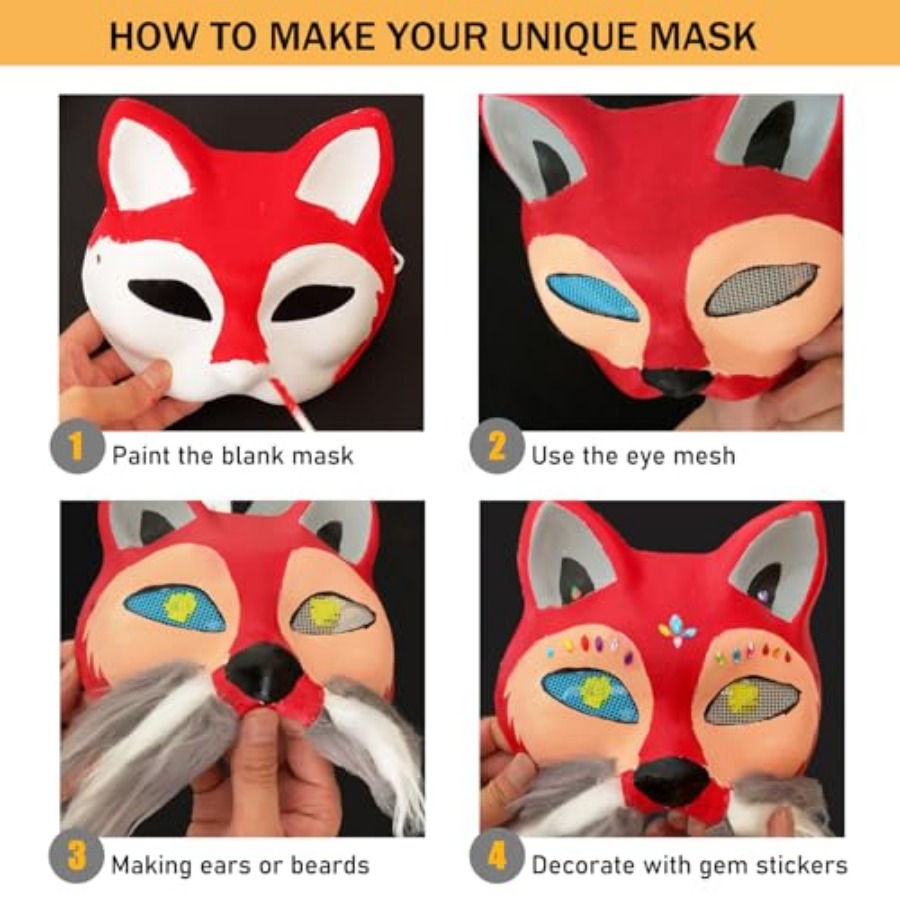 OPPKIE Cat Fox Mask 3PCS with  – Art Craft Cup recenzja i cena