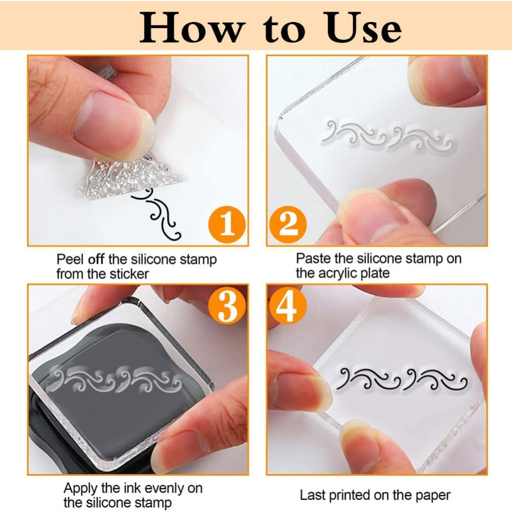 1 Sheet Lace Lines Clear Stamp – Rubber Stamp Blank recenzja i cena