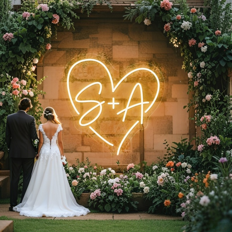 Custom Initials Heart LED Neon – Art Craft Christmas recenzja i cena
