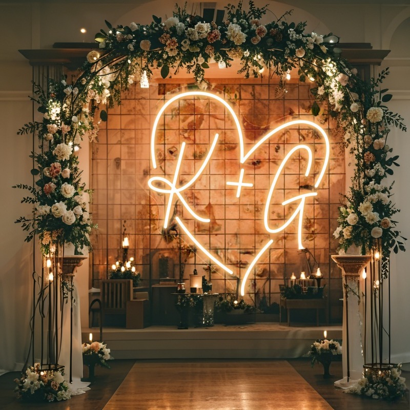 Custom Initials Heart LED Neon – Art Craft Christmas recenzja i cena