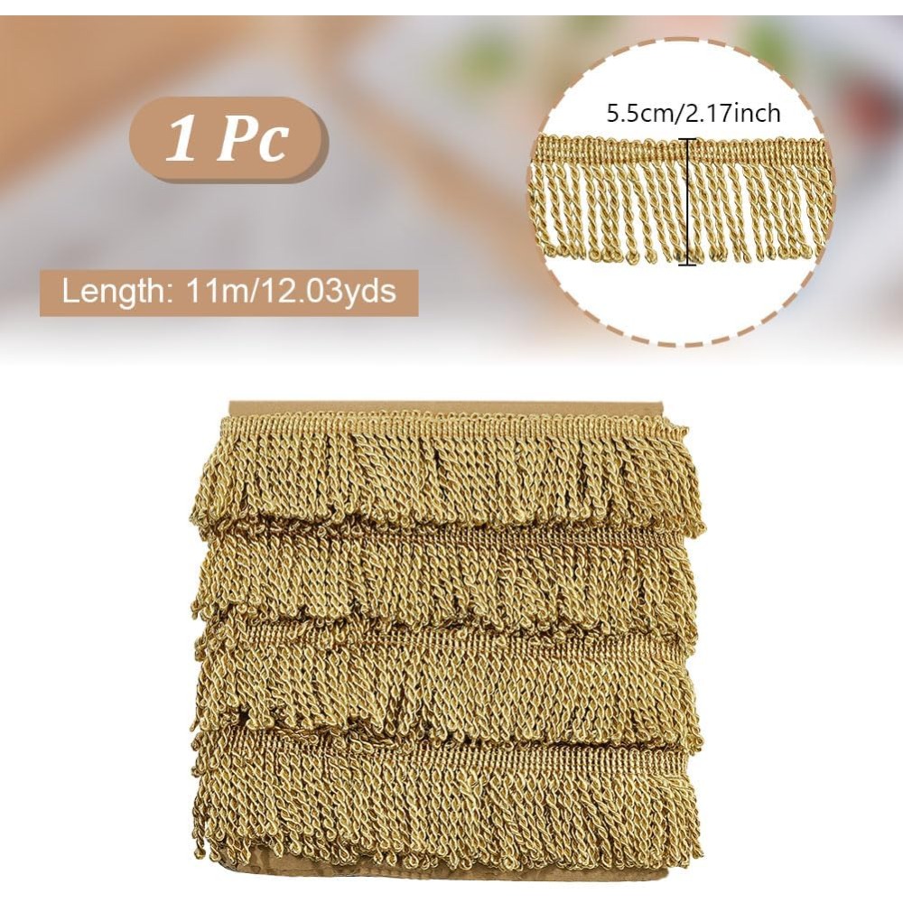 12 Yardsx2.2Inch Fringe Trim C – Box Art And Craft recenzja i cena