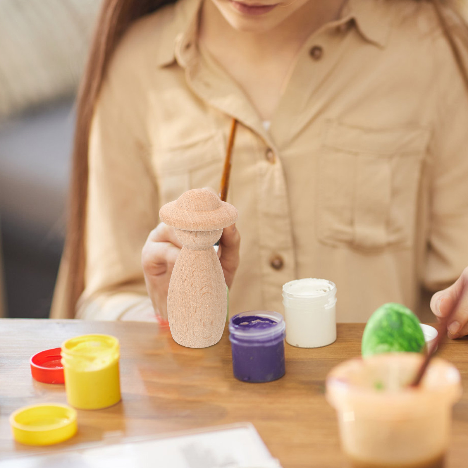 DIY Unpainted Wooden Peg Peopl – Art And Craft For Nursery recenzja i cena
