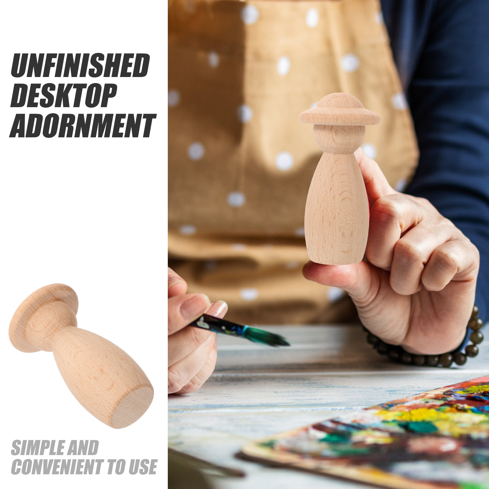 DIY Unpainted Wooden Peg Peopl – Art And Craft For Nursery recenzja i cena