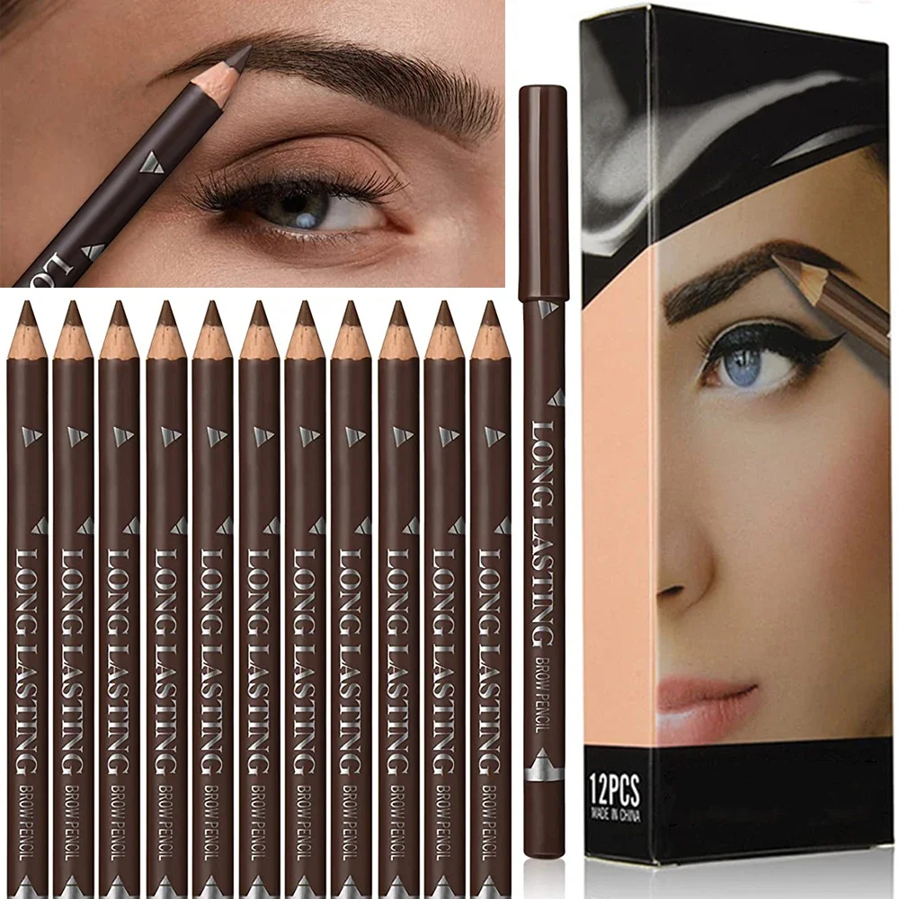 6/12Pcs Eye Brow Pencil Waterp – Colored Pencil Professional recenzja i cena