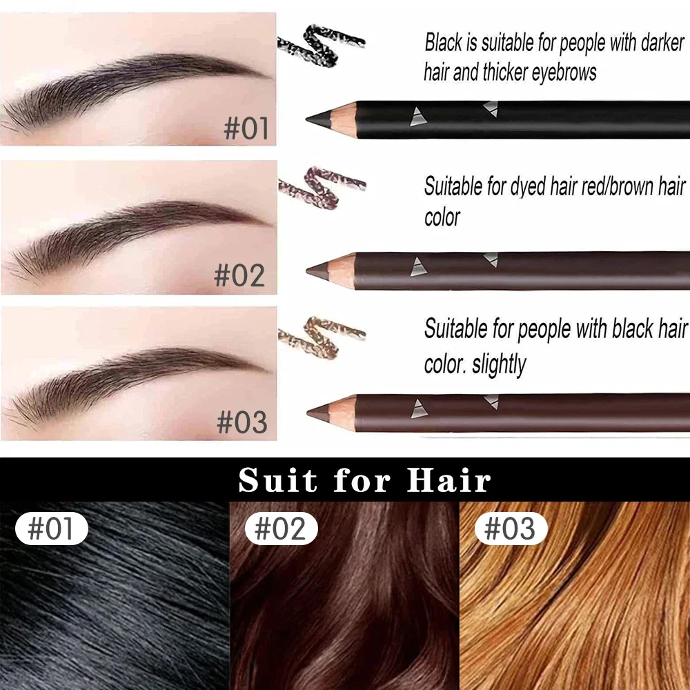 6/12Pcs Eye Brow Pencil Waterp – Colored Pencil Professional recenzja i cena