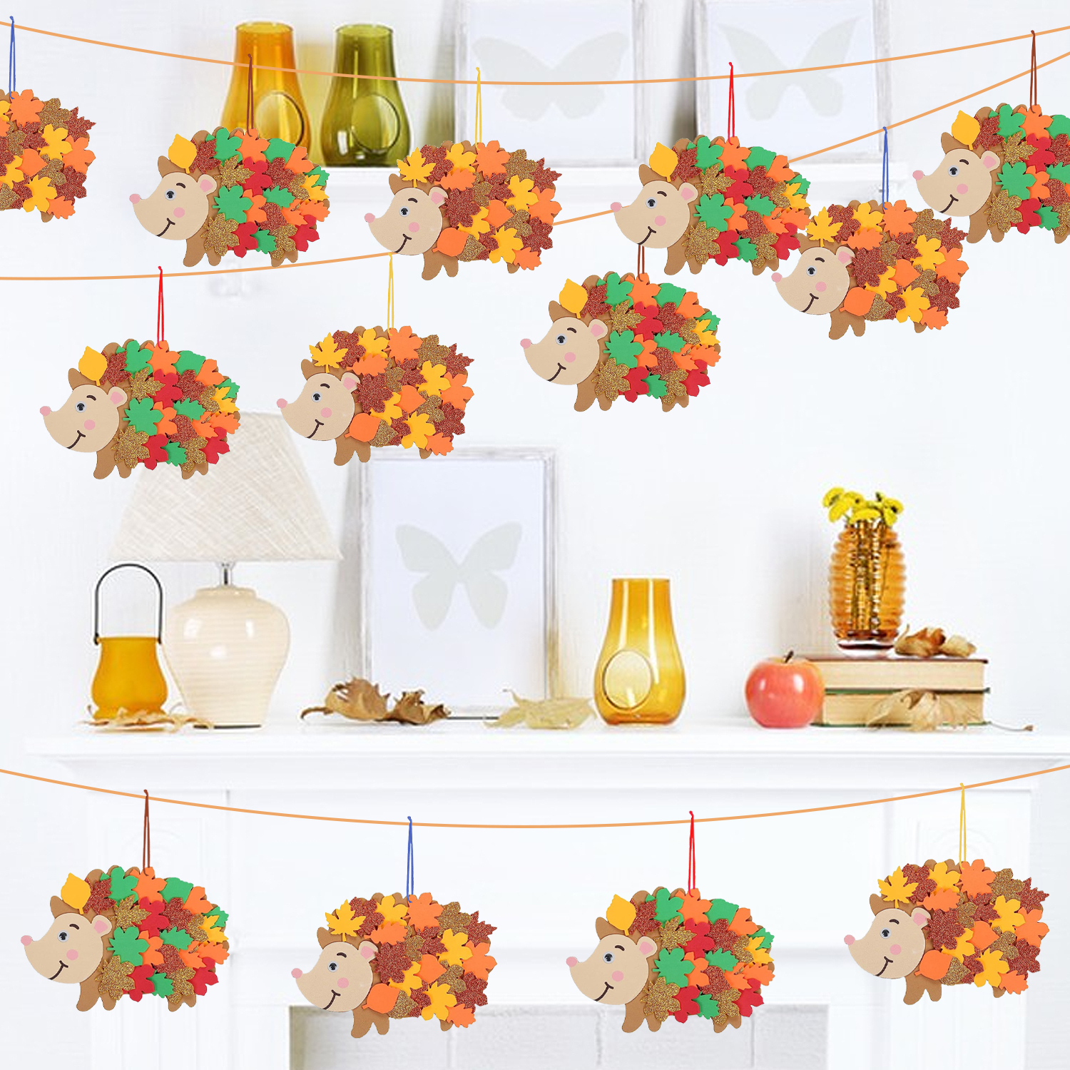 8pcs Hedgehog Foam Stickers He – Art And Craft Autumn recenzja i cena