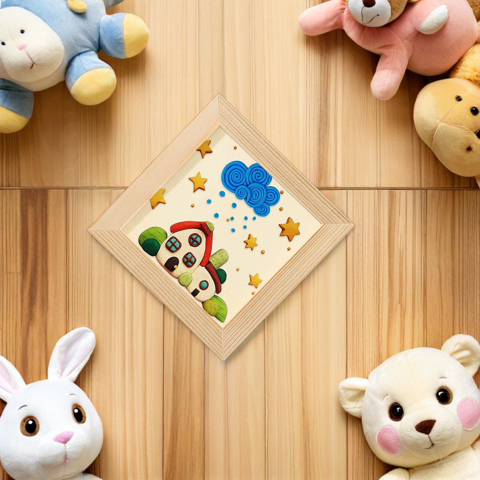8Pcs Clay Blank Frames DIY Woo – Art Craft Simple recenzja i cena