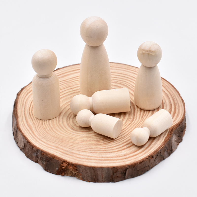 5Pcs Unfinished Wood Peg Dolls – Art And Craft For Nursery recenzja i cena