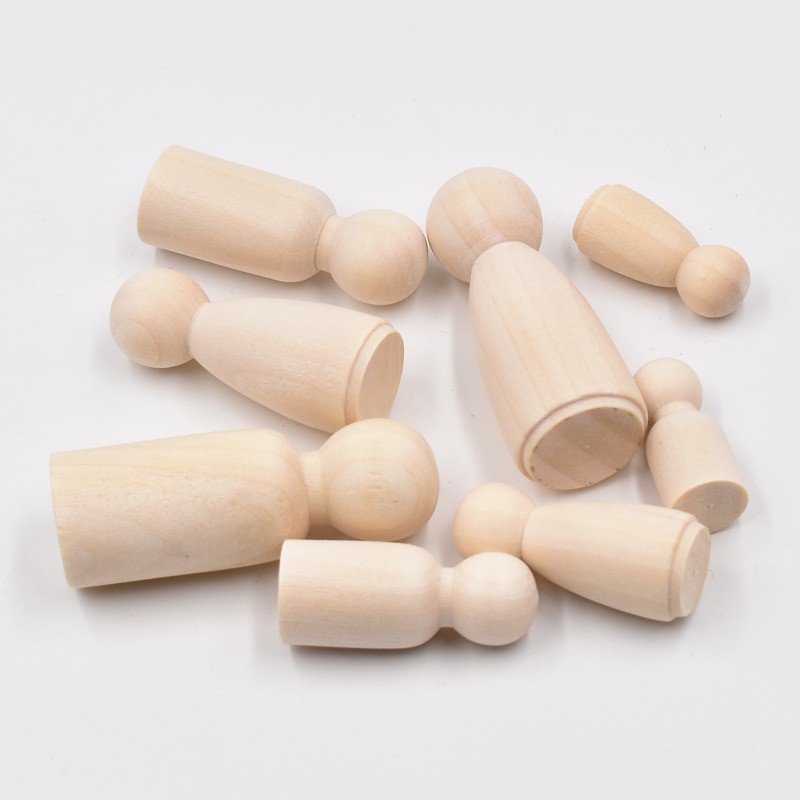 5Pcs Unfinished Wood Peg Dolls – Art And Craft For Nursery recenzja i cena