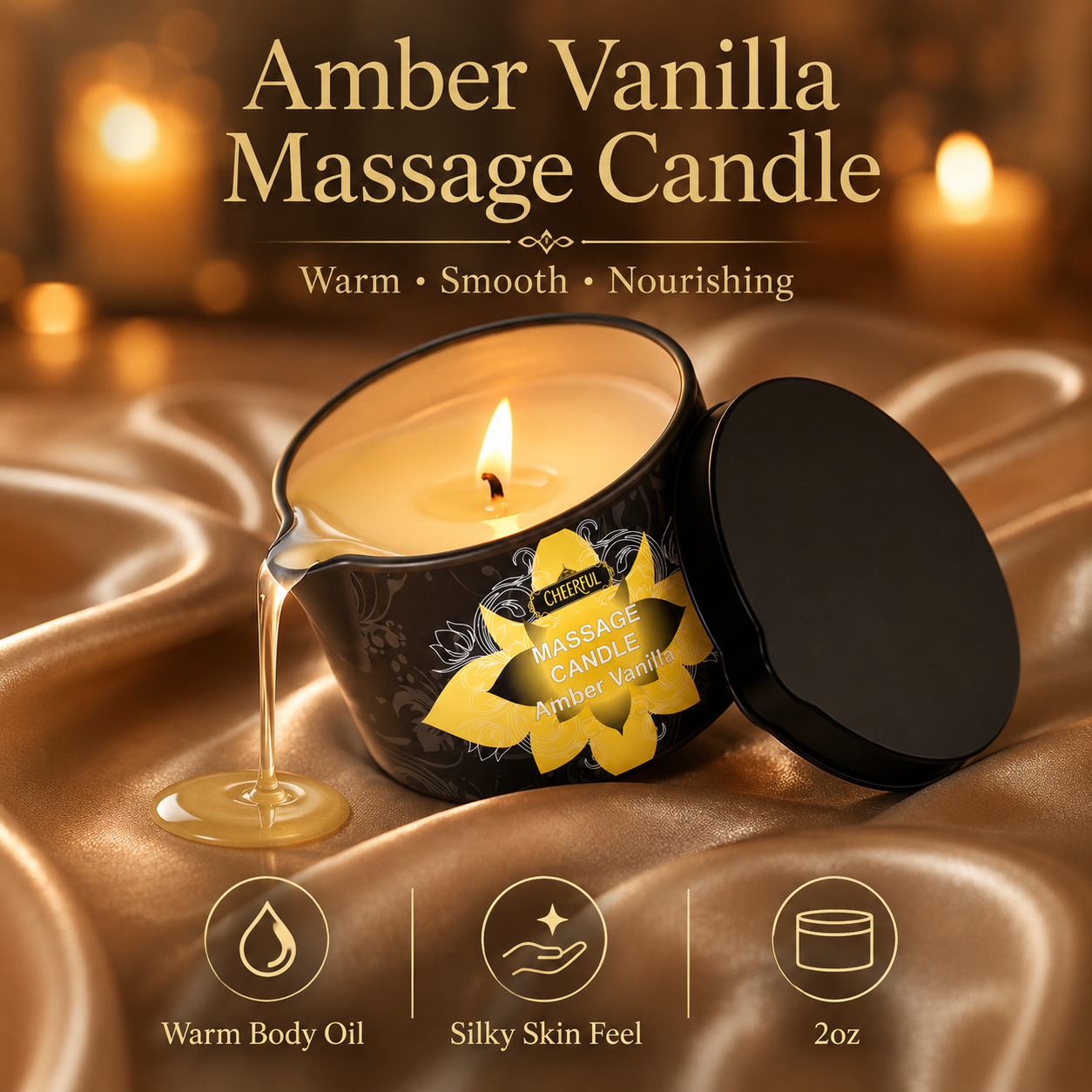 Amber Vanilla Massage Oil Cand – Soy Candle Fragrance Oil recenzja i cena