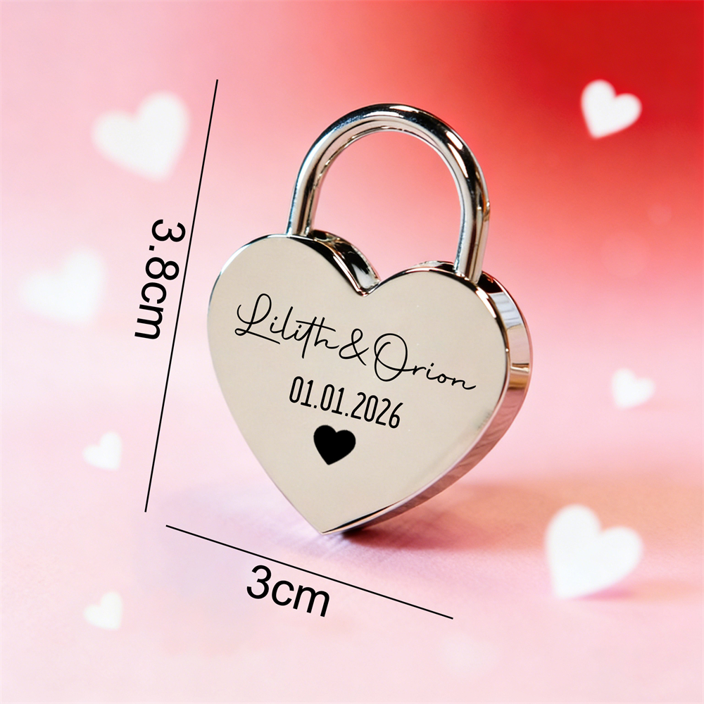 Custom Name Heart-Shaped Padlo – Art Craft Christmas recenzja i cena