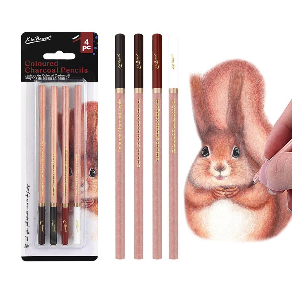 4Pcs Professional Sketch Charc – Colored Pencil Professional recenzja i cena