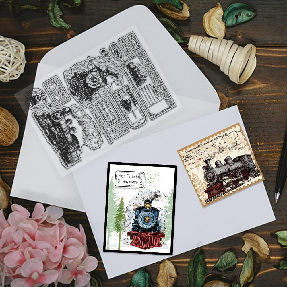Vintage Train Tickets Clear St – Rubber Stamp Blank recenzja i cena