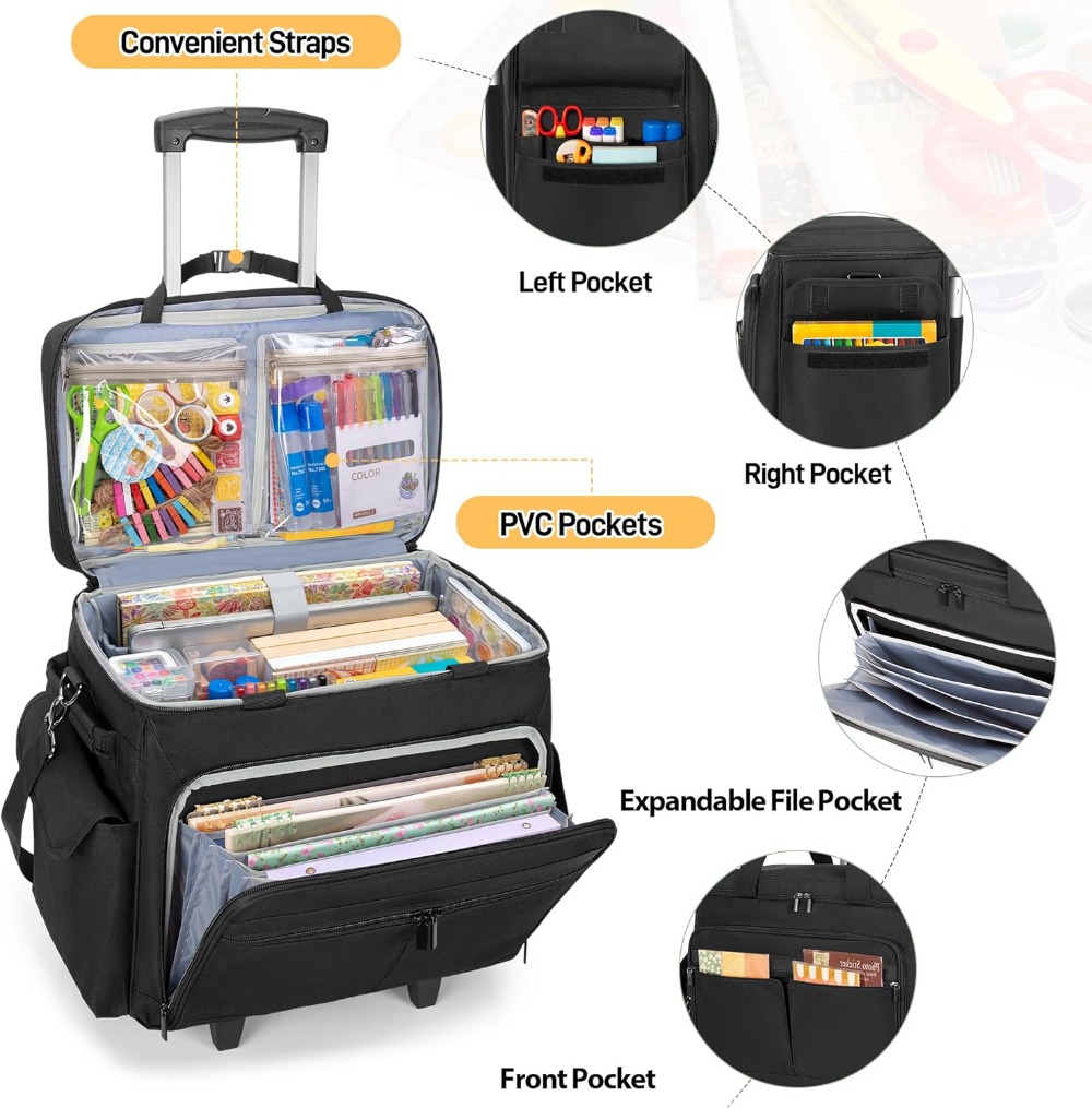 Rolling Scrapbook Tote with Ex – Art Craft And recenzja i cena