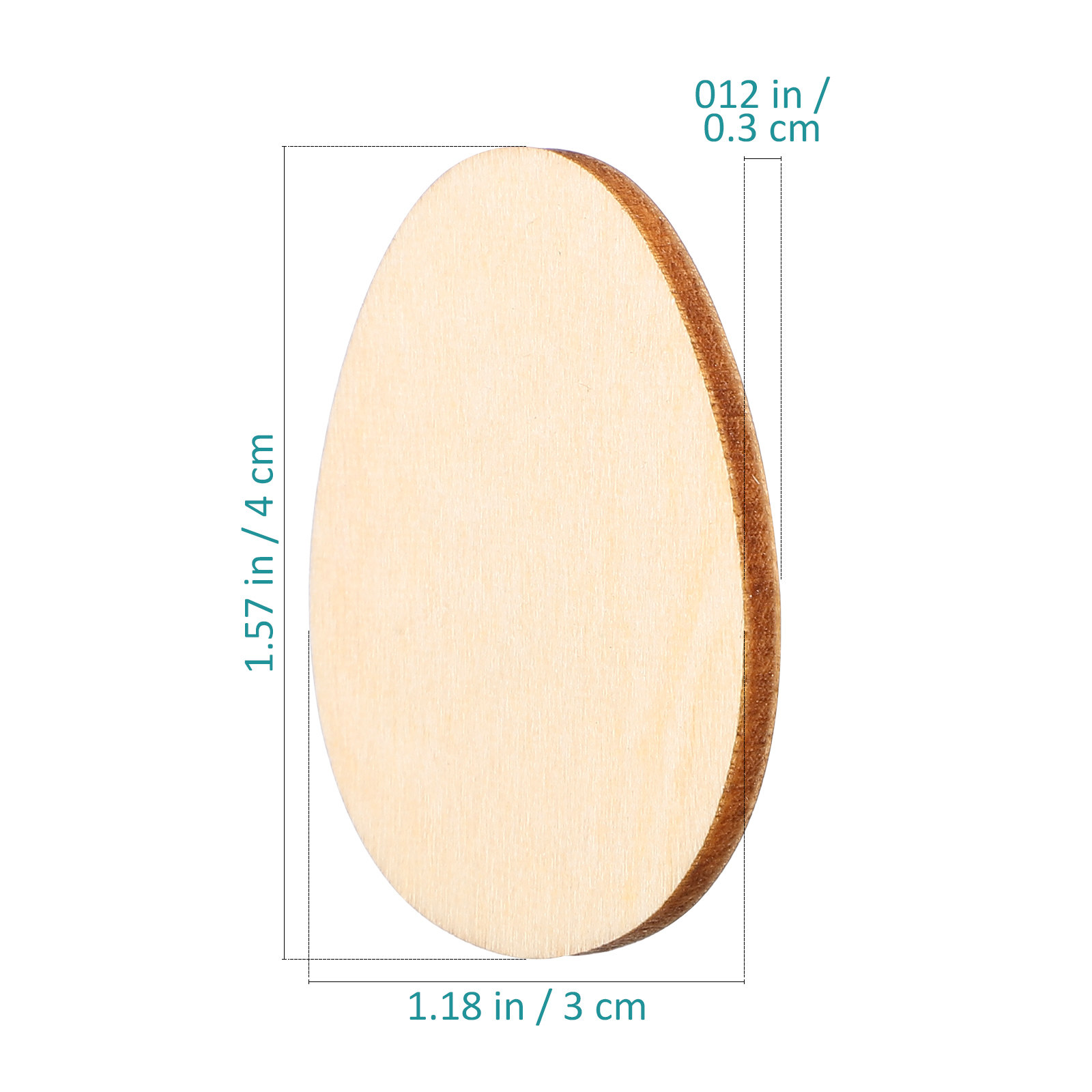 100Pcs 40Mm Egg Shape Wood DIY – Art And Craft For Nursery recenzja i cena