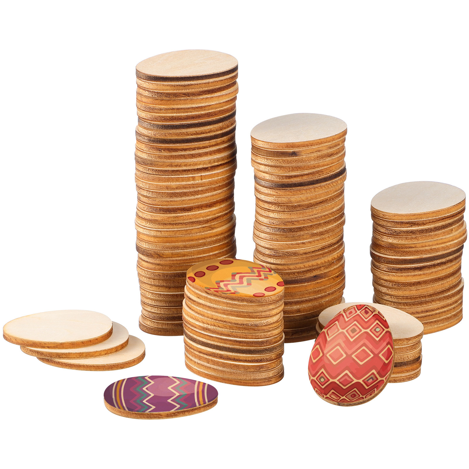 100Pcs 40Mm Egg Shape Wood DIY – Art And Craft For Nursery recenzja i cena