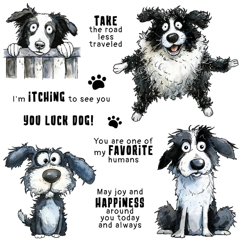 Paws And Funny Pet Dogs Cuttin – Rubber Stamp Blank recenzja i cena