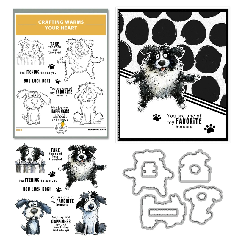 Paws And Funny Pet Dogs Cuttin – Rubber Stamp Blank recenzja i cena
