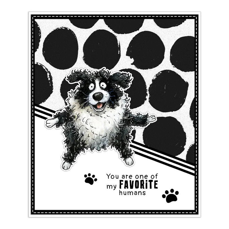 Paws And Funny Pet Dogs Cuttin – Rubber Stamp Blank recenzja i cena